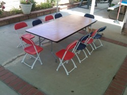 Children Long table set (wooden tables w/8 Chairs)