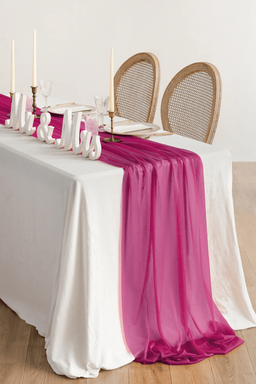 6-Foot Rectangular Table Linens with Overlay (Diamond or Run