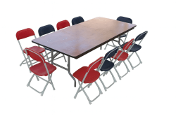 Children Long table set (wooden tables w/8 Chairs)